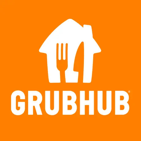 Grub hub logo on an orange square